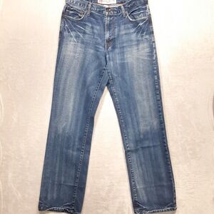 Mossimo Denim Supply Mens Logan Blue Jeans Sz.32x34/Stonewashed/Distressed
